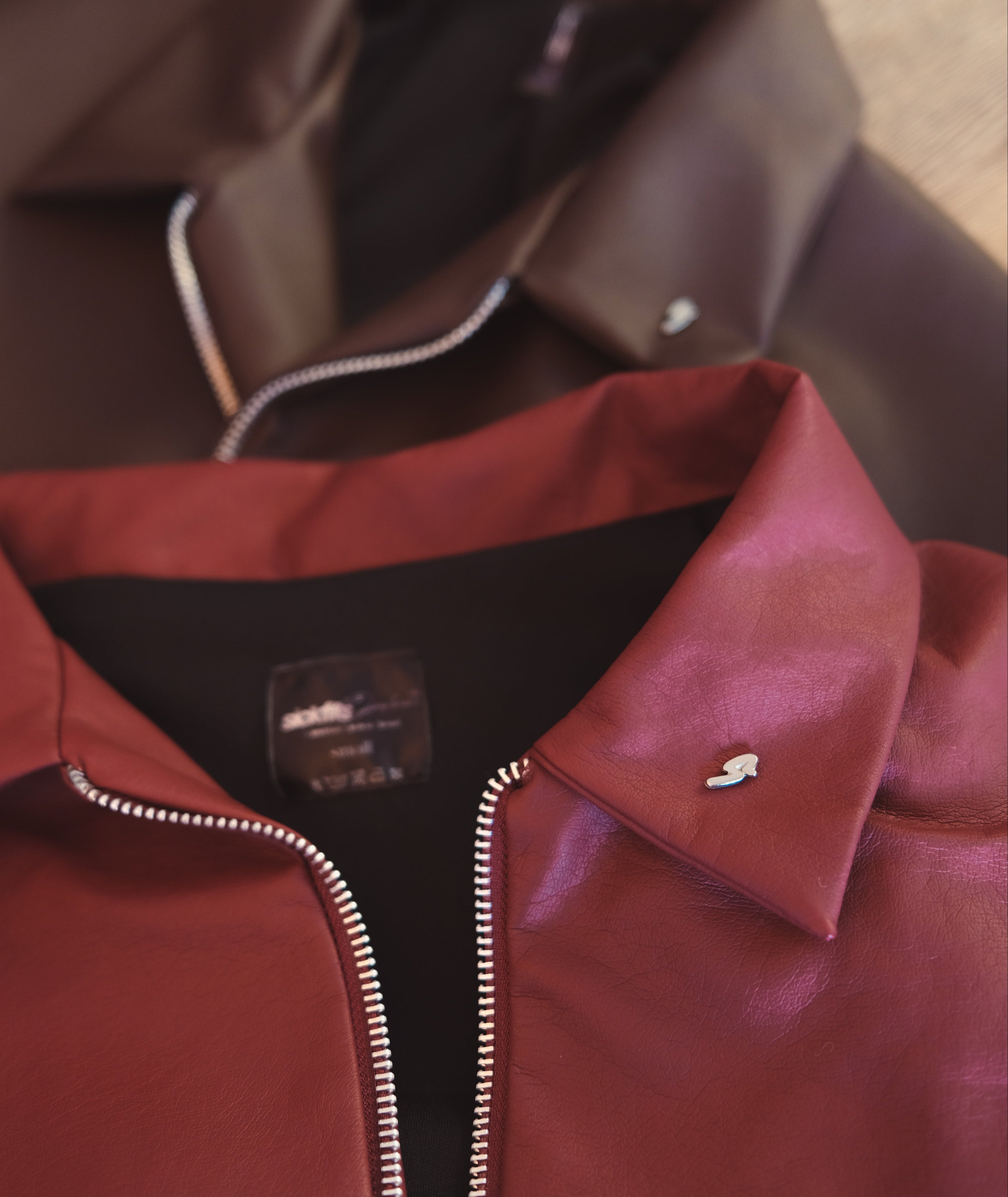 OPAL LEATHER JACKET BURGUNDY