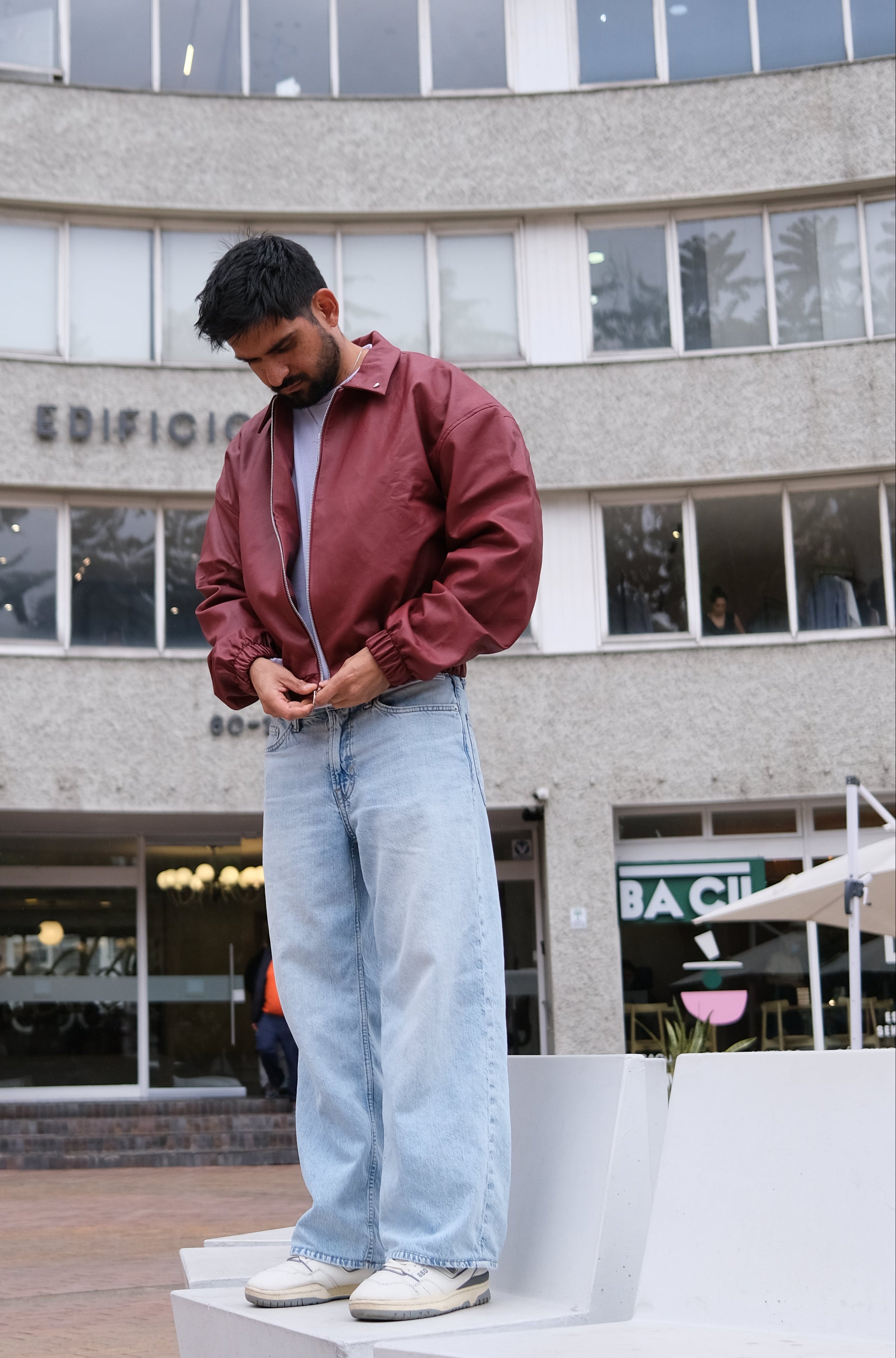 OPAL LEATHER JACKET BURGUNDY
