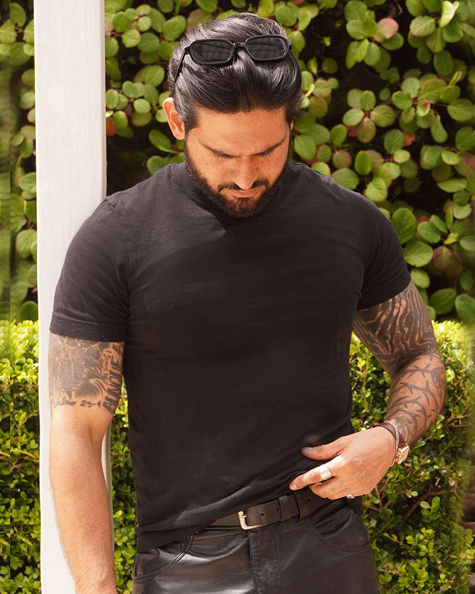 MEN T-SHIRT SLIM FIT BLACK