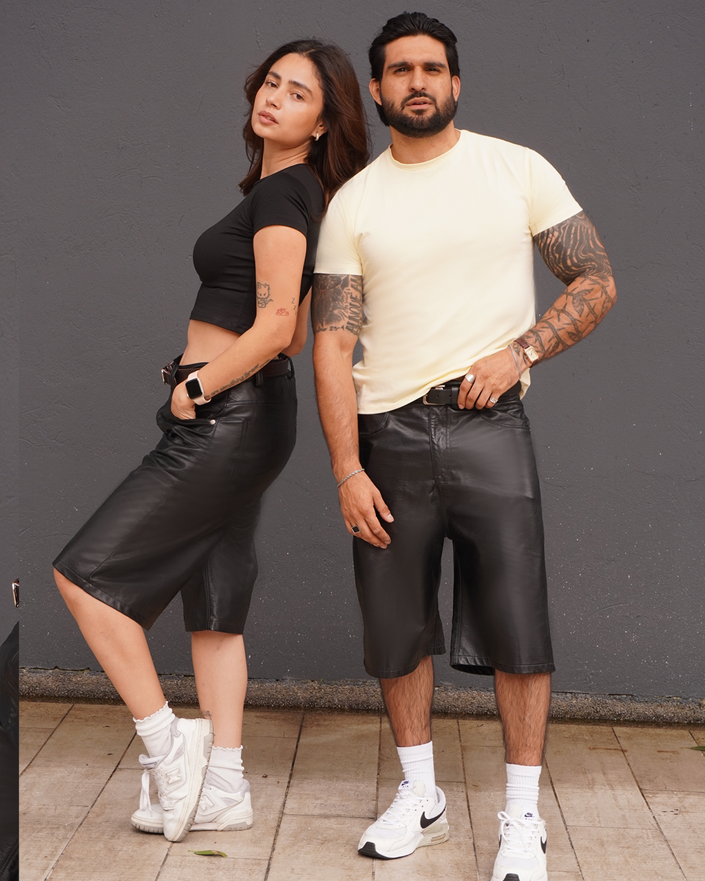 LEATHER JORTS MEN