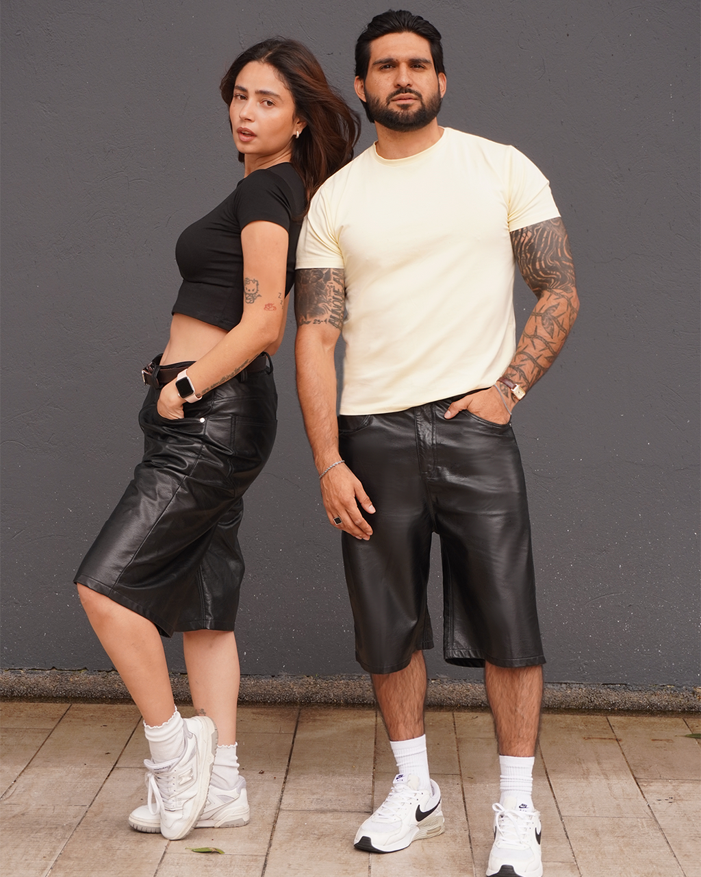 LEATHER JORTS WOMEN