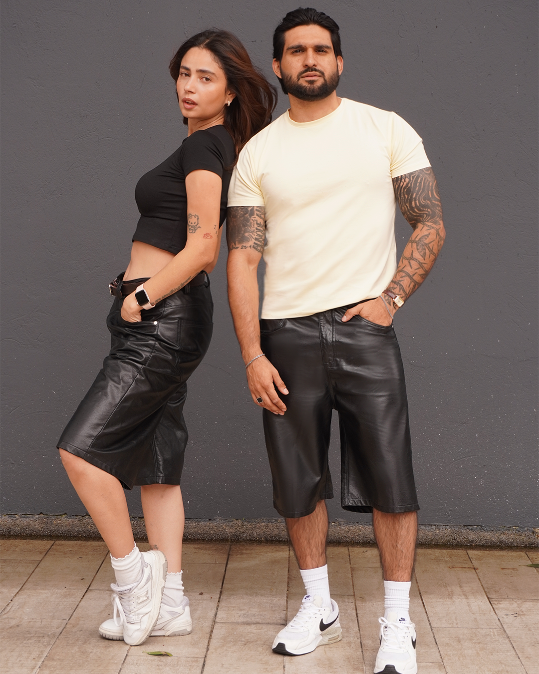 LEATHER JORTS WOMEN