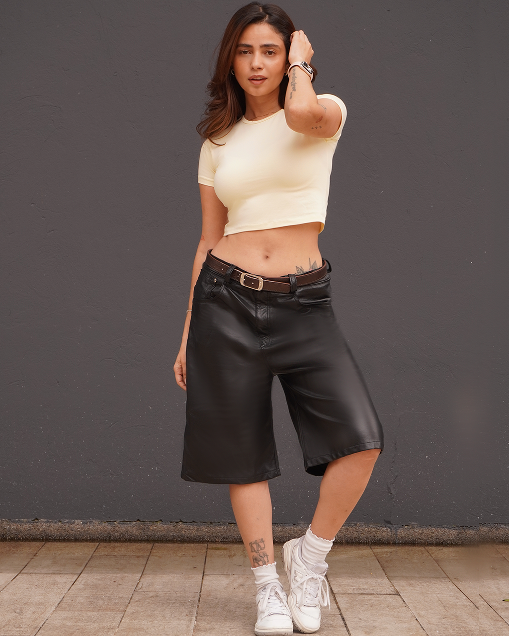 WOMEN CROP TOP PASTEL YELLOW