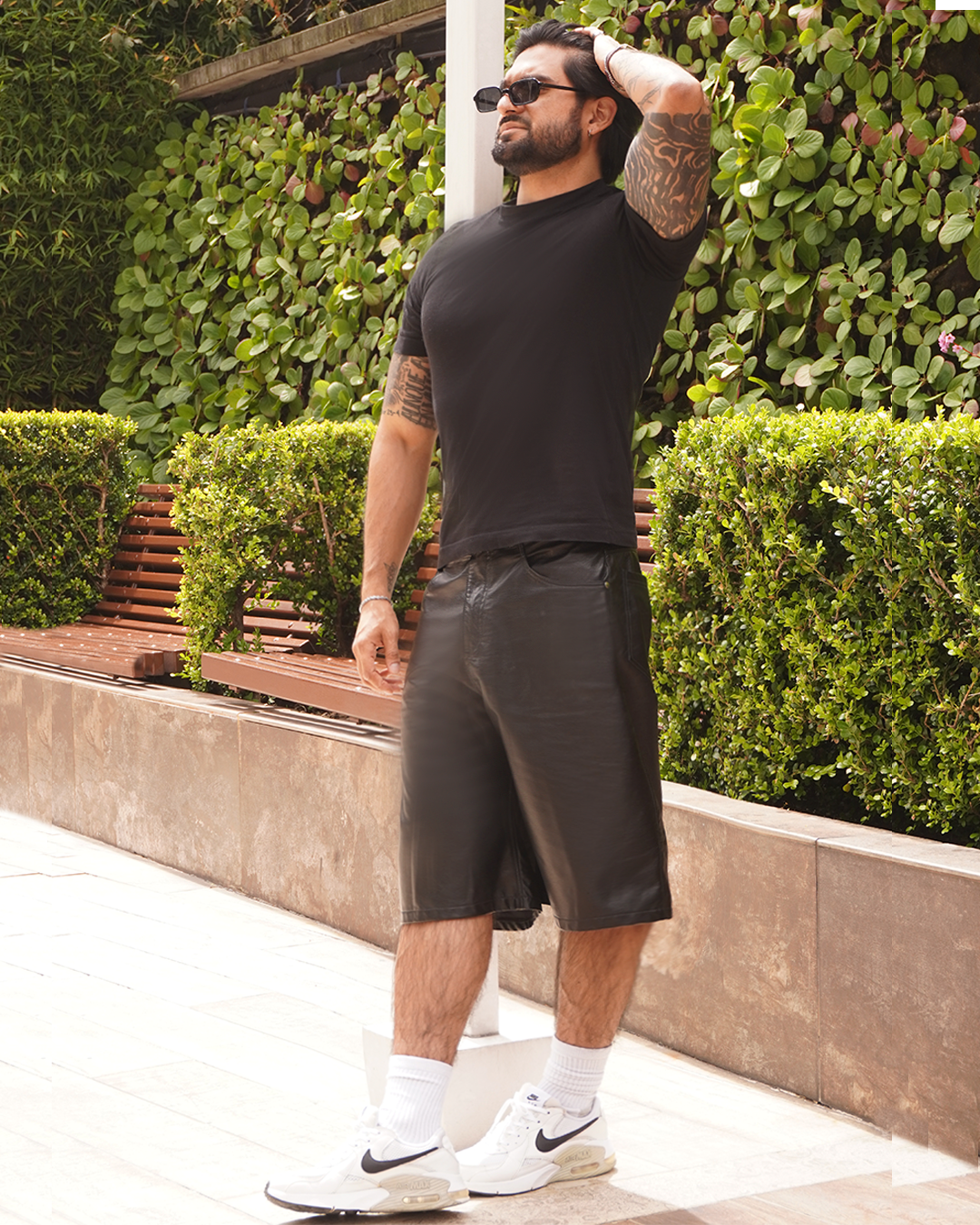 LEATHER JORTS MEN