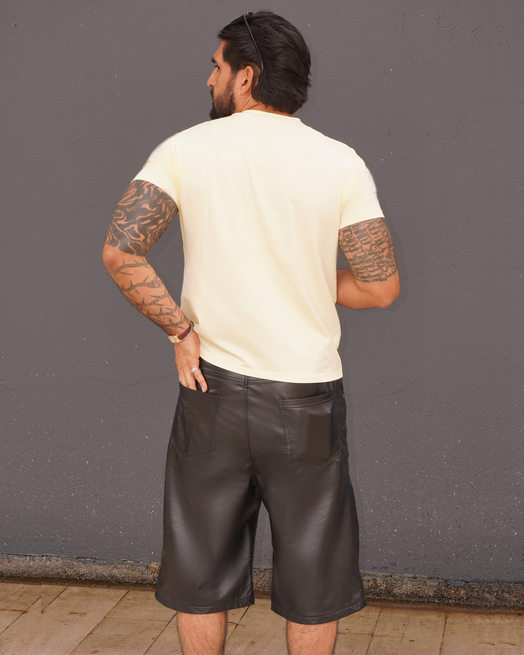 MEN T-SHIRT SLIM FIT PASTEL YELLOW