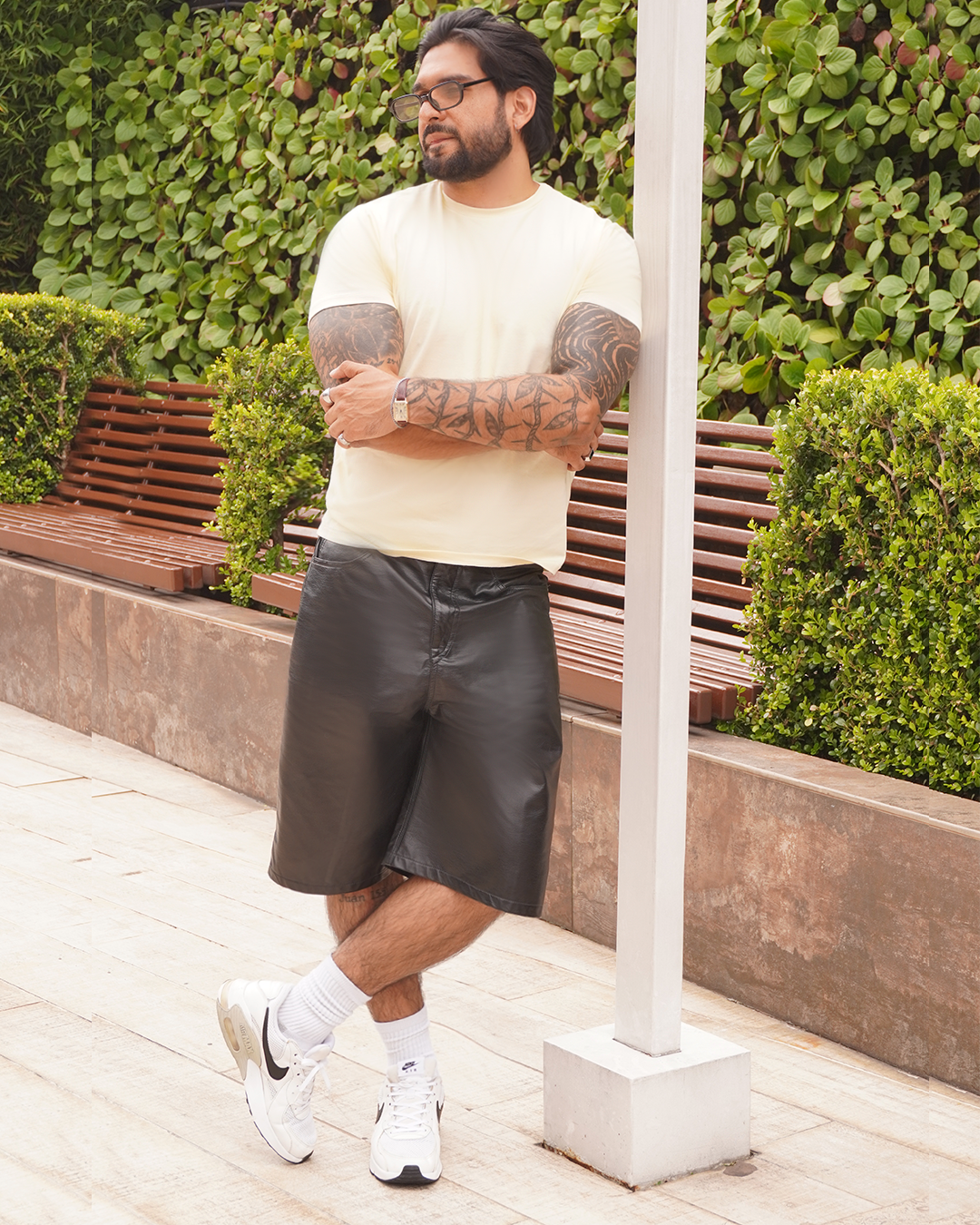 MEN T-SHIRT SLIM FIT PASTEL YELLOW