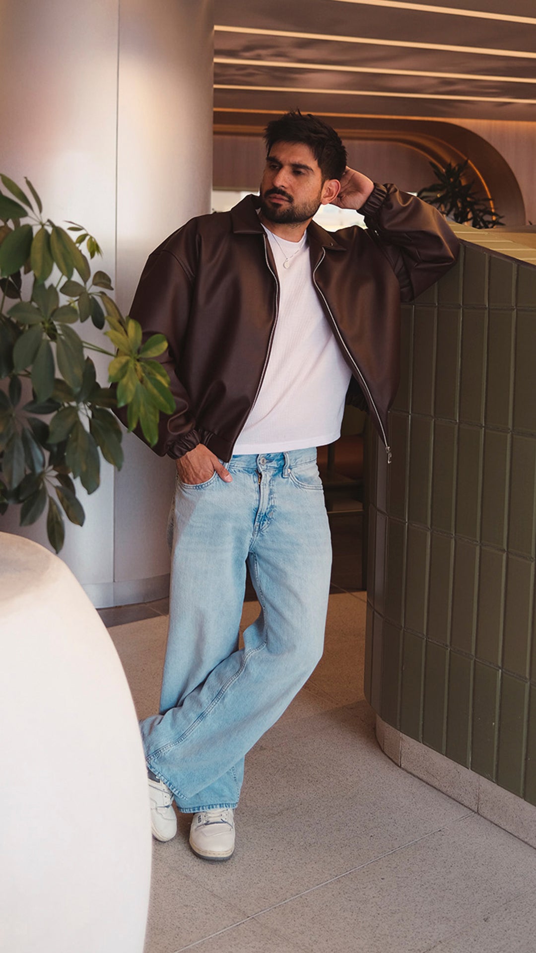 OPAL LEATHER JACKET MOCA